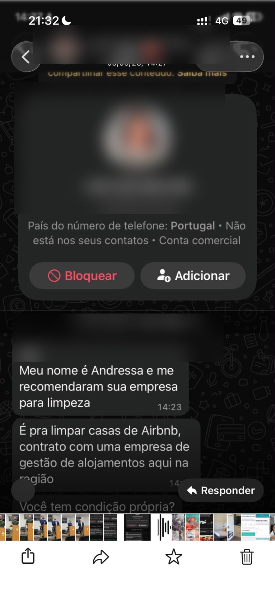 Pedido real recebido por WhatsApp, com os dados do cliente ocultos
